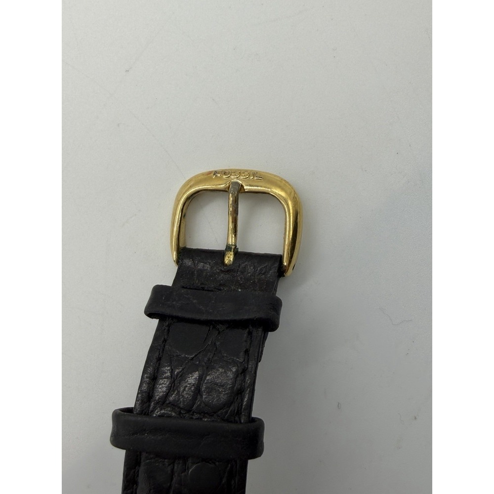 VTG‎ Fossil Women's Faceted Crystal Prism Watch Gold Tone Roman Numerals Black - Picture 7 of 7